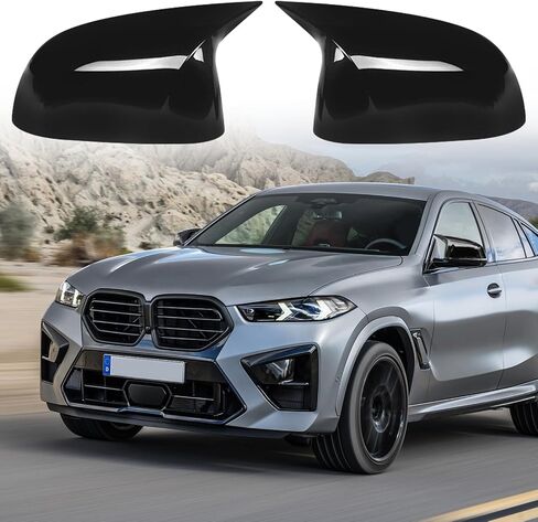 TTCR-II Compatible with 2019-2024 BMW X5 Side Rearview Mirror Covers G05, for 2018-2024 BMW X3 Side Mirror Cover Replacement G01, for X4 G02 X6 G06 X7 G07 Left Right Side Mirror Caps 2 PCs (Black) in Saudi Arabia