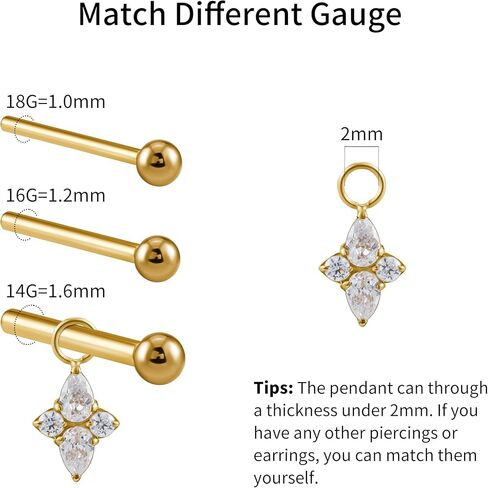 FINE4U 1 Pair Titanium Dangle Earrings for Women - Dainty Huggie Drop Earrings, Nickel Free Earrings Jewelry Gifts in Kuwait