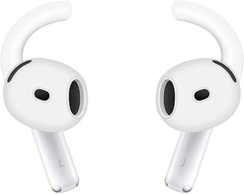 خطاف أذن رياضي ALXCD متوافق مع AirPods 4 Earbuds الجيل الرابع، 6 أزواج من خطافات سماعات الأذن السيليكون البديلة المضادة للانزلاق ومضادة لفقدان سماعات الأذن، متوافق مع AirPods 4 أسود/أبيض/شفاف in Saudi Arabia