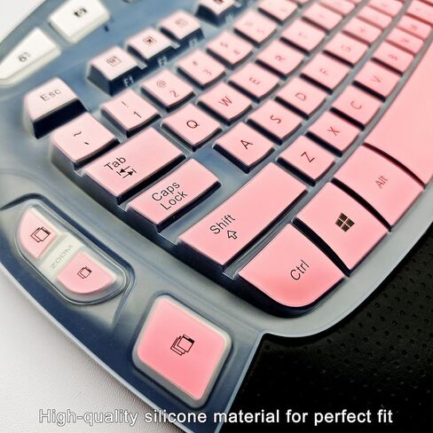 Keyboard Cover for Logitech MK570 MK550 K350 Wireless Keyboard, Keyboard Skins for Logitech MK570 MK550 K350 Keyboard Silicone Cover, Transparent, Waterproof, Dustproof, Easy to Clean in Kuwait