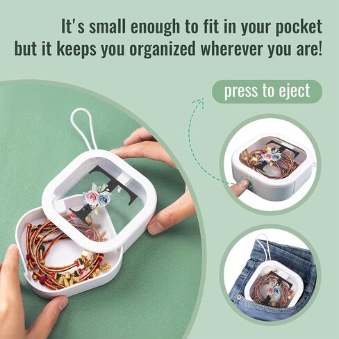 2pcs Hair Tie Organizer with Initial Design, Stackable Travel Containers for Hair Clips, Elastic Bands, Floss, and More, Portable Hanging Hair Accessories Storage for Girls & Women (White, Letter R) in Saudi Arabia