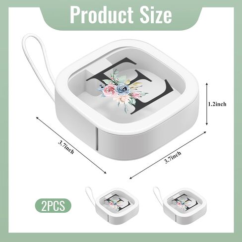 2pcs Hair Tie Organizer with Initial Design, Stackable Travel Containers for Hair Clips, Elastic Bands, Floss, and More, Portable Hanging Hair Accessories Storage for Girls & Women (White, Letter R) in Saudi Arabia
