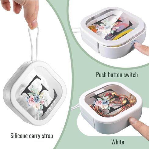 2pcs Hair Tie Organizer with Initial Design, Stackable Travel Containers for Hair Clips, Elastic Bands, Floss, and More, Portable Hanging Hair Accessories Storage for Girls & Women (White, Letter R) in Saudi Arabia