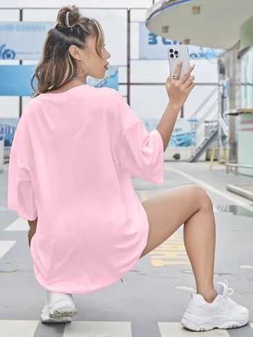 Oversized Magic Kingdom Shirts Women: Magical Castle Graphic Shirt Funny Letter Print Besties Tee Casual Holiday Tops in Saudi Arabia
