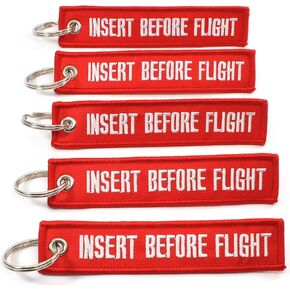 Rotary13B1 INSERT BEFORE FLIGHT Keychain - Red - 5pcs
