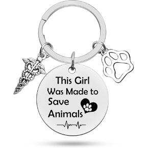 Veterinary Key Chain Veterinarian Gift Vet Tech Appreciation Gift Thank You Gift for Veterinary Technician Animal Lovers Gift Veterinary Nurse Assistant Keychain Coworker Gifts Thanksgiving Day Gift