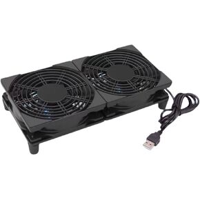5V Quiet USB Cooling Fan 120mm x 3 with 1200mm Cable,114CFM Big Airflow Cooling for Router, Computer, Mac Mini, PlayStation, Rack DIY Audio Video Network Cabinet Server Cooling Project