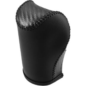 Gear Shifting Knob Cover Automatic Transmission Lever Trim for Jeep Cherokee 2014-2021 PU Leather Carbon Fiber Pattern Black