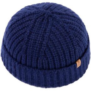 TOP-EX Oversized L XL XXL 50% Merino Wool Fisherman Short Beanies Fashion Winter Watch Cap for Men Women