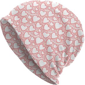 LAIPUTER Valentines Day Beanie Standard Closed Chemo Knitted Hats Baggy Slouchy Skull Cap Cancer Headwear for Women Men