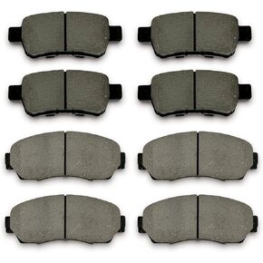 8pcs Ceramic Front Rear Brake Pads Compatible with 2005 2006 2007 2008 2009 2010 Honda Odyssey