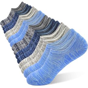 ELUTONG Mens No Show Socks Low Cut Ankle Athletic Socks with Cushion Cotton Invisible Liner Socks 8 Pack
