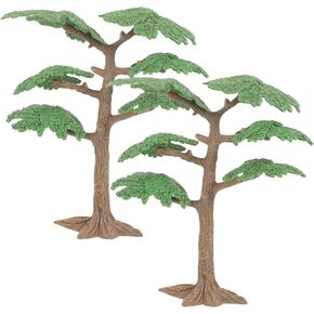 Toyvian Model Trees Cypress Miniature Artificial Tree Fake Plants Train Trees for Sand Table Models Scene Decoration 2PC Size M