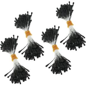 About 400PCS Artificial Pearlized Floral Stamen, Flower Stamen for Flower Making Scrapbook Decoration, Matte Milky White