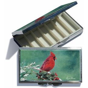 Lissom Design Pill Cases - 7 Compartment Pill Box Medicine Compact Weekly Pill Organizer Travel Case, 2 x 3.25-Inch, Winter Harmony