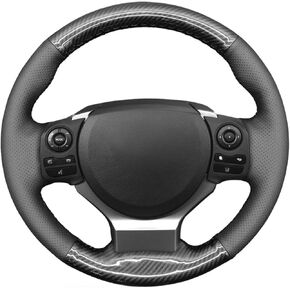 MEWANT Car Steering Wheel Cover for Lexus is 200t 250 300 350 F Sport/RC/CT 200h / NX PU Carbon Fiber & Microfiber Leather Steering Wheel Wrap