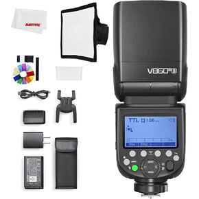 Godox V860III-S Speedlite Light,E-TTL ll autoflash and Manual Flash, 2.4G High-Speed Sync,7.2V/2600mAh Li-ion Battery Camera Flash Speedlite Light Compatible for Sony Cameras