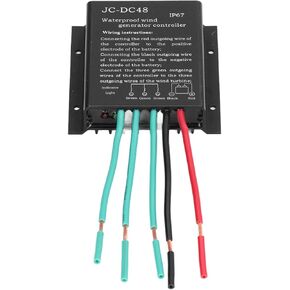 48V Wind Turbine Controller, Automatic IP67 Waterproof Wind Power Regulator Suitable for 400W Wind Turbine System, Aluminium Alloy Mini Wind Turbine Generator Controller