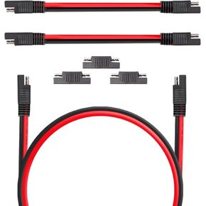 TMH SAE Extension Cable 14 AWG - 1FT SAE to SAE Quick Disconnect Wire Harness SAE Connector Solar Panel Extension Cable for Motor Automotive RV Battery (5 PCS)