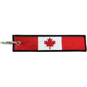 Luso Canada Flag Key Chain, 100% Embroidered