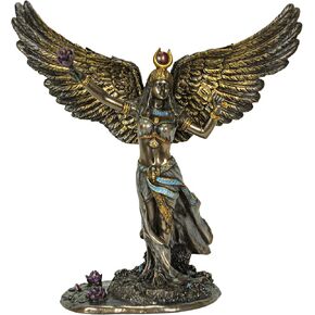 Veronese Design 11 3/8" Egyptian Goddess Isis Resin Sculpture Cast Bronze Finish