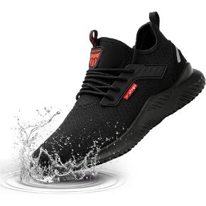 Waterproof Steel Toe Shoes for Men Women Work Shoe Lightweight Safety Sneakers Comfortable Puncture Proof Shoe Zapatos Punta de Acero para Hombres Black in Kuwait