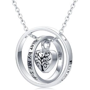 JUSTKIDSTOY Cremation Jewelry 925 Sterling Silver Sunflower/Rose/Paw Urn Necklace for Ashes Memorial Keepsake Gifts for Women