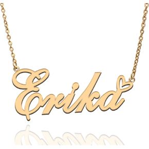 Custom Name Necklace Customized Personalized Plated Name Necklace for Mother Daughter Friendship Women Valentine's Day Christmas Birthday New Year Party