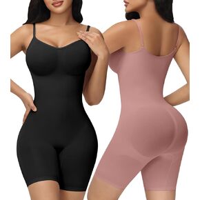 SHAPSHE 2PC Shapewear Tummy Control Butt Lifting Faja Body Shaper Snatch Compression Bodysuits fajas moldeadoras