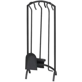 Panacea Products Corp 15959 4-piece Arch Top Black Fireplace Tool Set