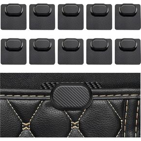 10PCS Car Floor Mat Clips with Adhesive Backing,Carbon Fiber Mat Lock for Keep Car Mats from Sliding,Multipurpose Car Accessories Car Mat Clips for Fasten Car Mats or Car Hooks