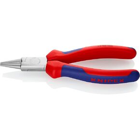 KNIPEX Round Nose Pliers, Multi-component Grips, Blue/Red