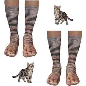 Funny Animal Paw Socks Christmas Gift Stocking Stuffer Socks for Teens Women Men
