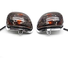 Motorcycle Front Plastic Turn Signal Lights For Goldwing GL1800 2001-2013 (Smoke)