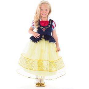 Little Adventures Deluxe Snow White Princess Dress Up Costume (Small Age 1-3) - Machine Washable Child Pretend Play and Party Dress with No Glitter