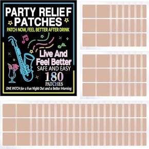 180 Pcs Party Recovery Patches Hang Over Recovery Patch Skin-Friendly Alcohol Flush Patch Wake up Refreshed Secure for Women Men Friends Family Night Weekend Holiday Party Celebration in Kuwait