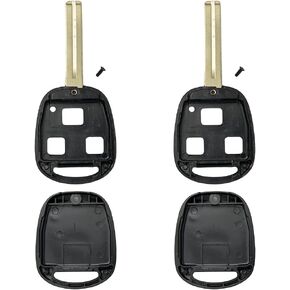 Keyless2Go Replacement for New Uncut Remote Head Key Shell (Short Blade) for FCC HYQ12BBT HYQ1512V - Shell ONLY (2 Pack)
