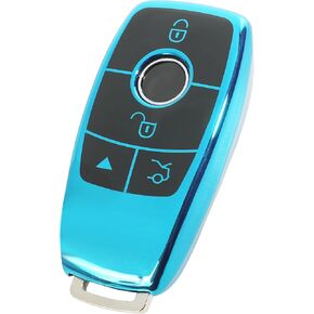 ESEWALAS Key Fob Cover,Smart Key Fob Case,Soft TPU Full Protection Key Case,Car Accessories Key Shells,Key Case Protector,Fits 2017-2021 E-Class 2018-2021 S-Class 2019-2021 A C G Class (Pink)