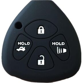 Key Fob Cover for Camry Corolla: 4 Buttons Key Fob Case Replacement Fit for Toyota Avalon Camry Scion FRS 2007 to 2017 HYQ12BBY GQ429T 1470A10T 1551A12BBY 8907006231 8907006232 890702270 (1 Pc)
