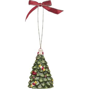 Spode Christmas Tree Candy Cane Bell Ornament, Elegant Hanging Decoration for Christmas Trees - Holiday Home Accents & Festive Ornament - Thoughtful Keepsake & Gift for Friends & Family