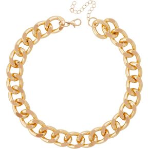 Sacina Gold-tone Chunky Chain Choker Necklace, Chunky Necklace for Women, Chunky Gold-tone Necklace, Statement Necklace, Christmas Jewelry Gift for Women