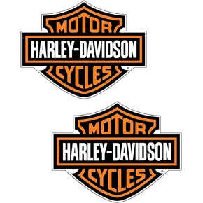 Motorcycle bar and Shield Design Sticker Vinyl Decal #2 Piece Moto HD Club 3.5"x4.5"