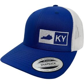 Kentucky Snapback Trucker Hat, Royal Blue/White, Embroidered