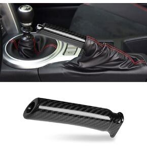 Compatible with Carbon Fiber Car Handbrake Cover Automotive Shift Lever Modified Protection Decoration for Subaru BRZ Toyota 86 2012-2020 (Black)