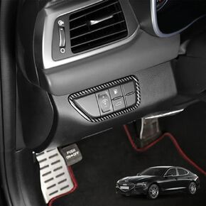 Carbon Fiber Style Automobile Front lamp Adjusting Part Cover Compatible with Genesis G70 2019-2025 Automotive Accessories