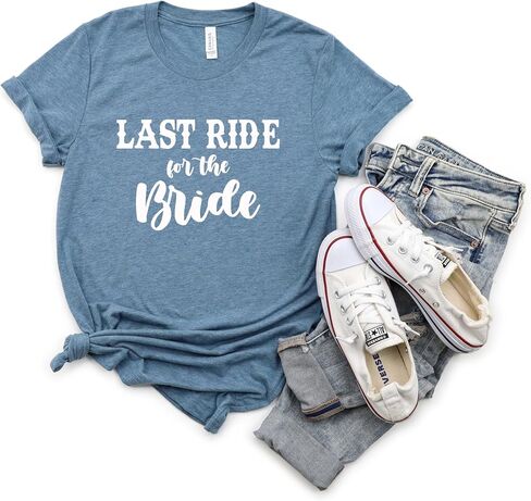 Last Ride for The Bride Shirt. Cowgirl Bachelorette Party Shirts. Unisex T-Shirts for Bridesmaids. Western Bridesmaid Shirts. in Kuwait