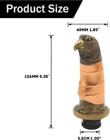 Hawk Head Gear Shift Knobs Resin Car Transmission Shifter Lever Head for Most Manual Automatic Vehicles (Bronze) in Saudi Arabia