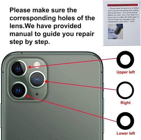 Back Rear Camera Lens Glass Replacement Compatible with iPhone 16 Pro Max 6.9 inches with pre-Installed Adhesive and Reparing Toolkit in Saudi Arabia