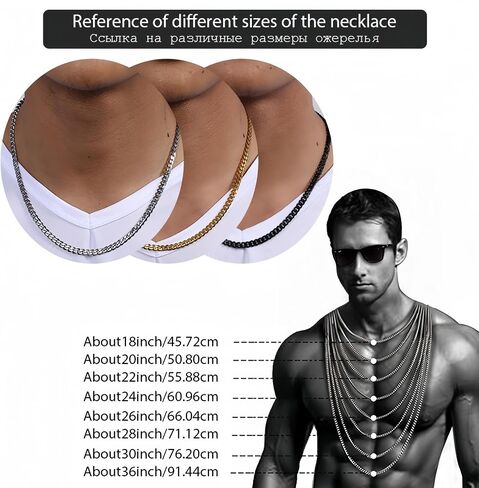 ROWIN&CO Mens Miami Cuban Link Chain Silver 15mm Stainless Steel Curb Chain Necklace, Men Jewelry Chain Choker, 18"-35", Hip Hop Chain Links, Includes Gift Box in Saudi Arabia