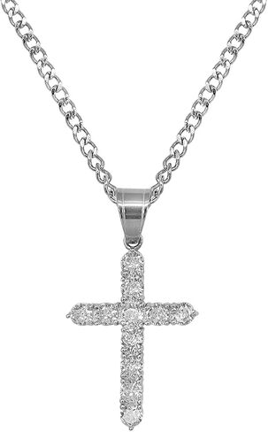 Cross Pendant Necklace for Women Men - Gothic Catholic Christian Costume Cross Jewelry - Delicate Chunky Stainless Steel Hypoallergenic Chain Thanksgiving Christmas Gift in Saudi Arabia